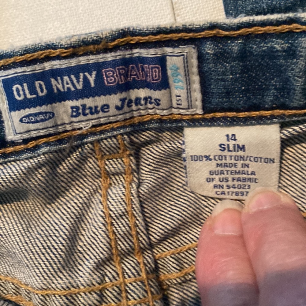 Vintage Old Navy Slim Distressed Flare Jeans - Picture 2 of 8